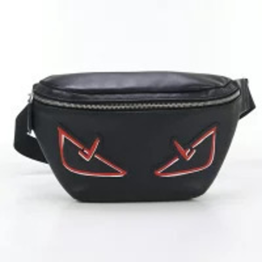 Fendi Body Bag Monster Bugs Monster Eye Belt Bug Leather Black